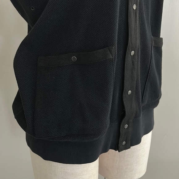 Men’s Saratoga by Robert Peritz Cotton Navy Vest Front Snap Closure size L VNTG - Picture 3 of 13